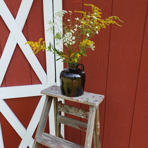 Brown stoneware jug